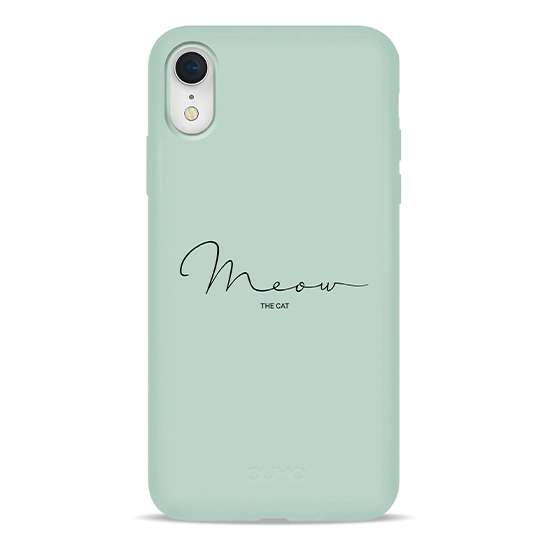 Чохол Pump Silicone Minimalistic Case for iPhone XR Meow Light Blue #