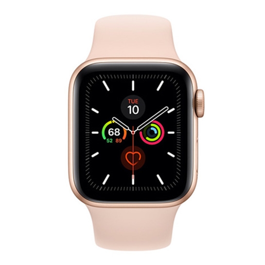 Б/У Смарт-годинник Apple Watch Series 5 + LTE 44mm Gold Aluminum Case with Pink Sand Sport Band (Ідеальний) - ціна, характеристики, відгуки, розстрочка, фото 2