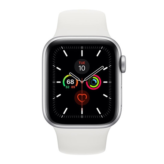 Б/У Смарт-годинник Apple Watch Series 5 + LTE 44mm Silver Aluminum Case with White Sport Band (Відмінний) - ціна, характеристики, відгуки, розстрочка, фото 2