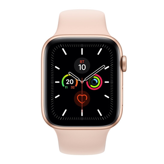 Б/У Смарт-годинник Apple Watch Series 5 44mm Gold Aluminum Case with Pink Sand Sport Band (4-) - ціна, характеристики, відгуки, розстрочка, фото 2