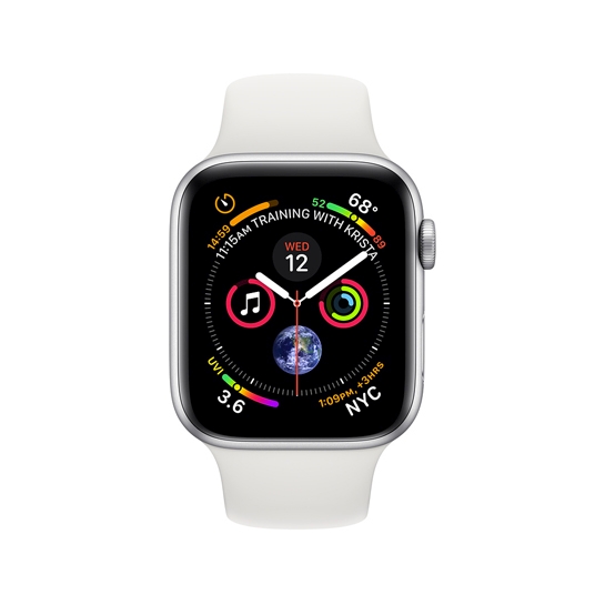 Б/У Смарт-годинник Apple Watch Series 4 + LTE 40mm Silver Aluminum Case with White Sport Band (Ідеальний) - ціна, характеристики, відгуки, розстрочка, фото 2