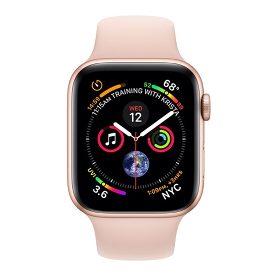 Б/У Смарт-часы Apple Watch Series 4 + LTE 44mm Gold Aluminum Case with Pink Sand Sport Band (Идеальное) - цена, характеристики, отзывы, рассрочка, фото 2