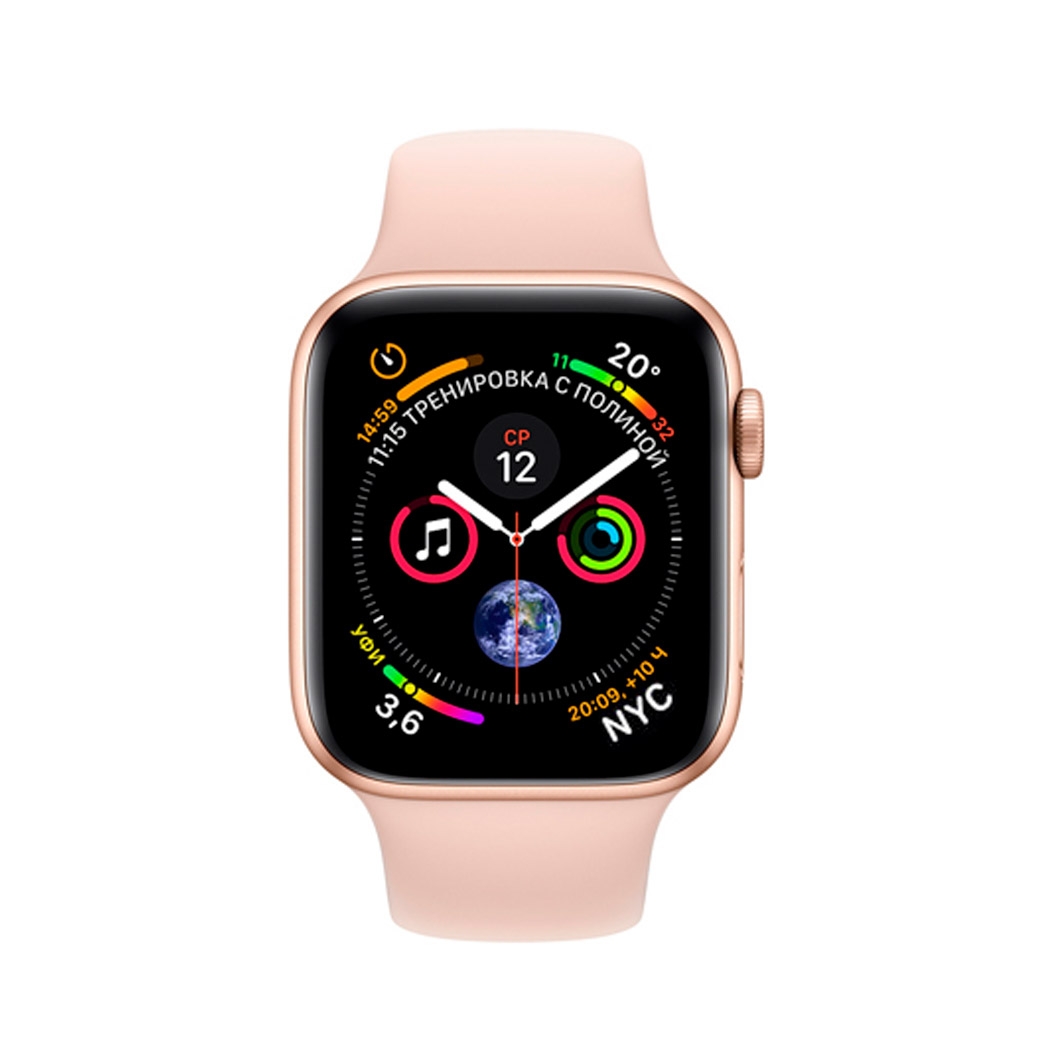 Apple Watch Series 4 40mm Gold Aluminum Case with Pink Sand Sport Band