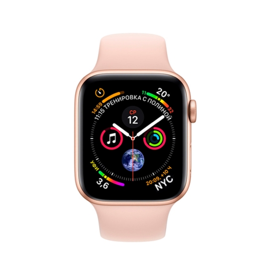 Б/У Смарт-годинник Apple Watch Series 4 40mm Gold Aluminum Case with Pink Sand Sport Band (5+) - ціна, характеристики, відгуки, розстрочка, фото 2