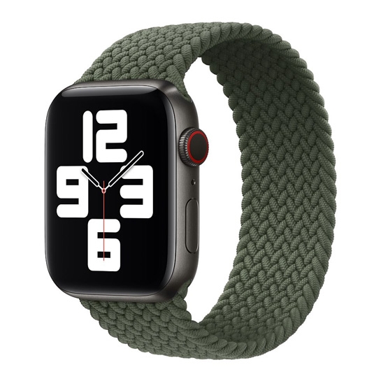 Ремінець Apple Watch Braided Solo Loop 42mm/44mm Inverness Green - Size 10 - ціна, характеристики, відгуки, розстрочка, фото 2