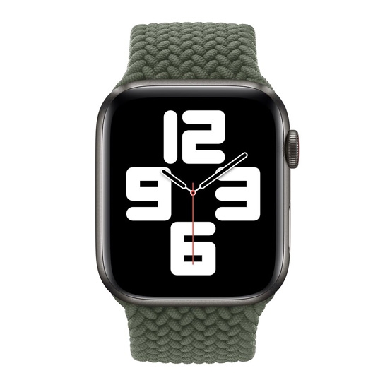 Ремінець Apple Watch Braided Solo Loop 42mm/44mm Inverness Green - Size 10 - ціна, характеристики, відгуки, розстрочка, фото 3