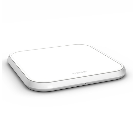Бездротовий зарядний пристрій ZENS Single Aluminium Wireless Charger White - ціна, характеристики, відгуки, розстрочка, фото 1