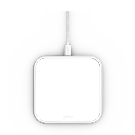 Бездротовий зарядний пристрій ZENS Single Aluminium Wireless Charger White - ціна, характеристики, відгуки, розстрочка, фото 2