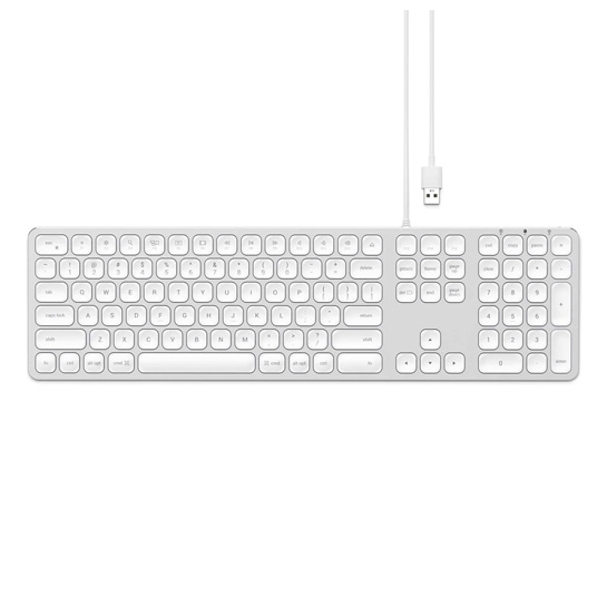 Клавіатура Satechi Aluminum USB Wired Keyboard Silver US - ціна, характеристики, відгуки, розстрочка, фото 1