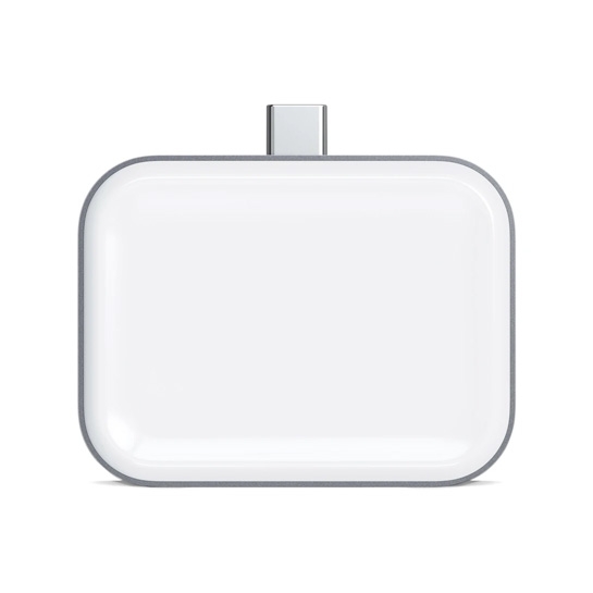 Док-станція Satechi USB-C Wireless Charging Dock Space Grey for Airpods - ціна, характеристики, відгуки, розстрочка, фото 1