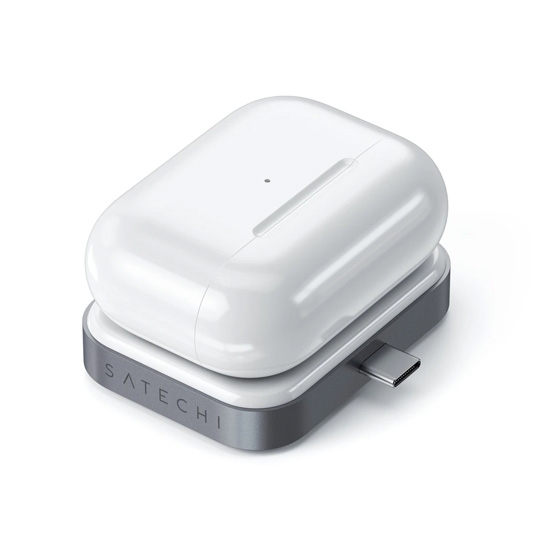 Док-станція Satechi USB-C Wireless Charging Dock Space Grey for Airpods - ціна, характеристики, відгуки, розстрочка, фото 3