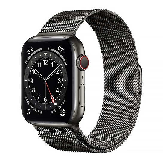 Смарт-часы Apple Watch Series 6 + LTE 44mm Graphite Stainless Case with Graphite Milanes Loop - цена, характеристики, отзывы, рассрочка, фото 1