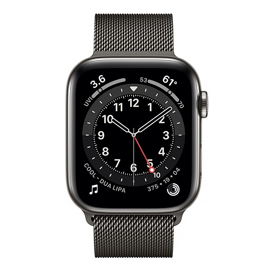 Смарт-часы Apple Watch Series 6 + LTE 44mm Graphite Stainless Case with Graphite Milanes Loop - цена, характеристики, отзывы, рассрочка, фото 2