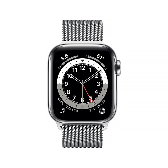 Смарт-часы Apple Watch Series 6 + LTE 40mm Silver Stainless Steel Case with Silver Milanes Loop - цена, характеристики, отзывы, рассрочка, фото 2