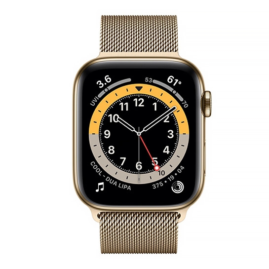 Смарт-годинник Apple Watch Series 6 + LTE 44mm Gold Stainless Steel Case with Gold Milanes Loop - ціна, характеристики, відгуки, розстрочка, фото 2