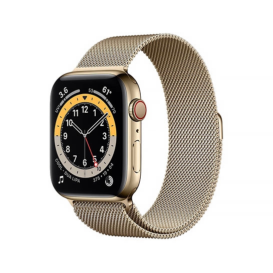 Смарт-годинник Apple Watch Series 6 + LTE 40mm Gold Stainless Steel Case with Gold Milanes Loop - ціна, характеристики, відгуки, розстрочка, фото 1