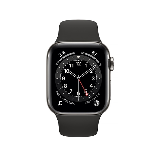 Смарт-часы Apple Watch Series 6 + LTE 40mm Graphite Stainless Steel Case with Black Sport Band - цена, характеристики, отзывы, рассрочка, фото 2
