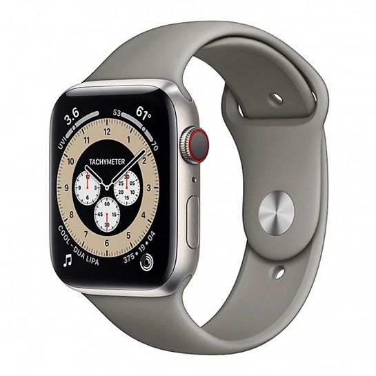 Смарт-часы Apple Watch Series 6 44mm Titanium Case with Light Gray Sport Band M/L - цена, характеристики, отзывы, рассрочка, фото 1