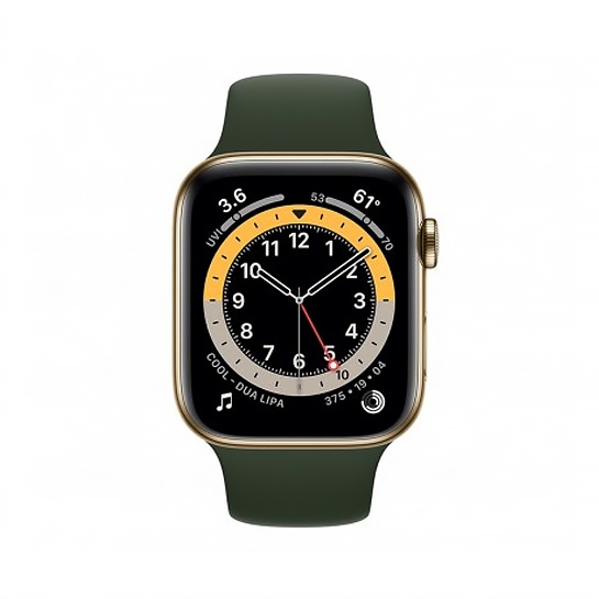 Смарт-годинник Apple Watch Series 6 + LTE 40mm Gold Stainless Steel Case with Cyprus Green Sport - ціна, характеристики, відгуки, розстрочка, фото 2