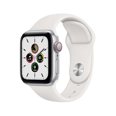 Смарт-годинник Apple Watch SE + LTE 40mm Silver Aluminum Case with White Sport Band