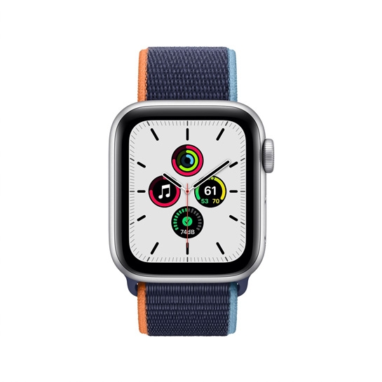 Смарт-годинник Apple Watch SE + LTE 40mm Silver Aluminium with Deep Navy Sport Loop - ціна, характеристики, відгуки, розстрочка, фото 2