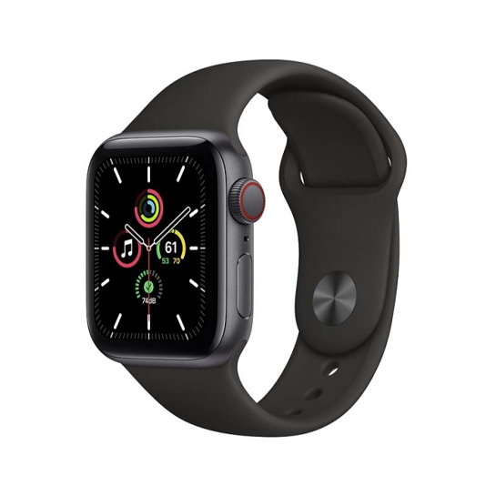 Смарт-часы Apple Watch SE + LTE 40mm Space Gray Aluminum Case with Black Sport Band - цена, характеристики, отзывы, рассрочка, фото 1