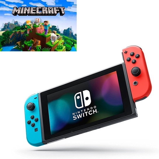 Игровая консоль Nintendo Switch V2 Neon Blue/Red + Игра Minecraft - цена, характеристики, отзывы, рассрочка, фото 2