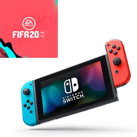 Игровая консоль Nintendo Switch V2 Neon Blue/Red + Игра FIFA 20 - цена, характеристики, отзывы, рассрочка, фото 2