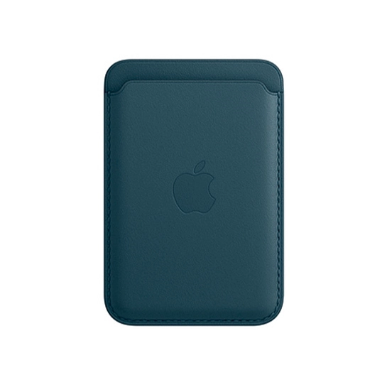 Чехол-бумажник iPhone Leather Wallet with MagSafe Baltic Blue