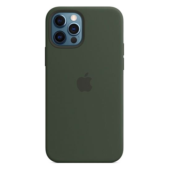 Чехол Apple Silicone Case with MagSafe for iPhone 12/12 Pro Cyprus Green - цена, характеристики, отзывы, рассрочка, фото 1