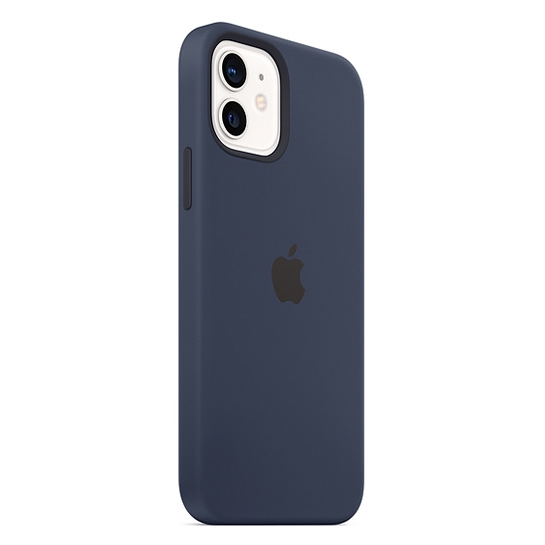 Чохол Apple Silicone Case with MagSafe for iPhone 12/12 Pro Deep Navy - ціна, характеристики, відгуки, розстрочка, фото 3