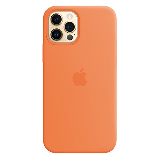 Чехол Apple Silicone Case with MagSafe for iPhone 12/12 Pro Kumquat - цена, характеристики, отзывы, рассрочка, фото 1