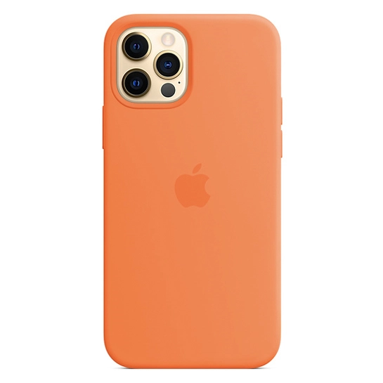 Чехол Apple Silicone Case with MagSafe for iPhone 12/12 Pro Kumquat