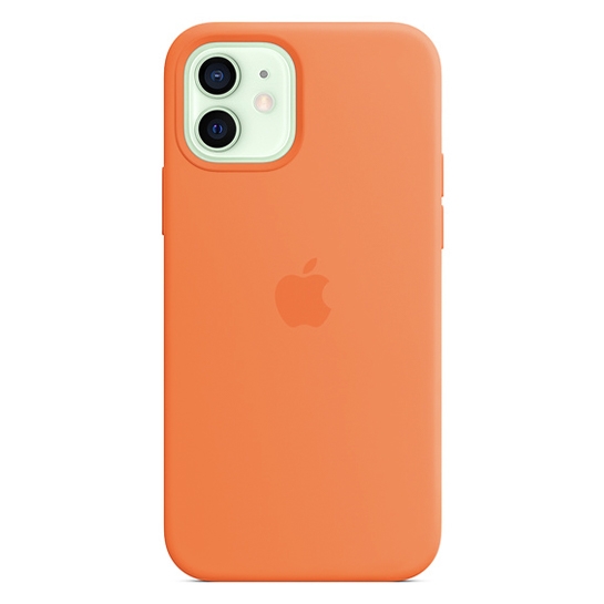 Чохол Apple Silicone Case with MagSafe for iPhone 12/12 Pro Kumquat - ціна, характеристики, відгуки, розстрочка, фото 2