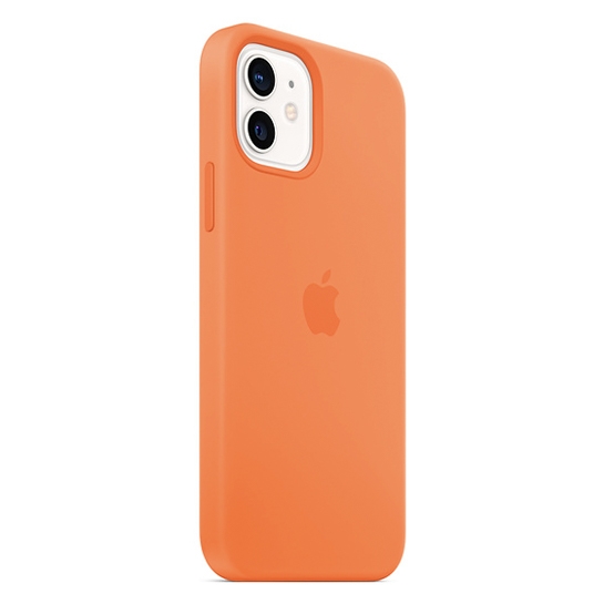 Чохол Apple Silicone Case with MagSafe for iPhone 12/12 Pro Kumquat - ціна, характеристики, відгуки, розстрочка, фото 3