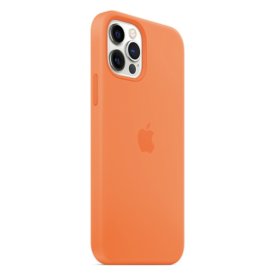 Чехол Apple Silicone Case with MagSafe for iPhone 12/12 Pro Kumquat - цена, характеристики, отзывы, рассрочка, фото 4