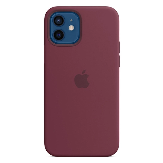 Чехол Apple Silicone Case with MagSafe for iPhone 12/12 Pro Plum