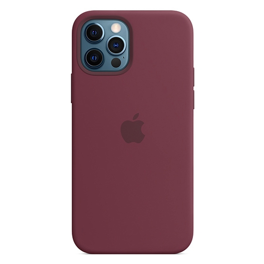 Чехол Apple Silicone Case with MagSafe for iPhone 12/12 Pro Plum - цена, характеристики, отзывы, рассрочка, фото 2