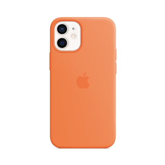 Чехол Apple Silicone Case with MagSafe for iPhone 12 Mini Kumquat - цена, характеристики, отзывы, рассрочка, фото 1