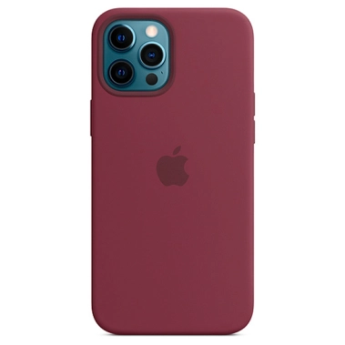Чехол Apple Silicone Case with MagSafe for iPhone 12 Pro Max Plum - цена, характеристики, отзывы, рассрочка, фото 1