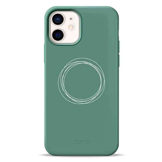 Чохол Pump Silicone Minimalistic Case for iPhone 12/12 Pro Circles on Green # - ціна, характеристики, відгуки, розстрочка, фото 2