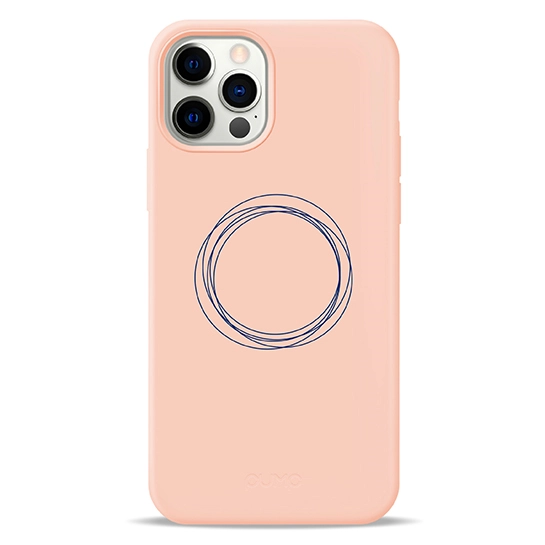 Чохол Pump Silicone Minimalistic Case for iPhone 12/12 Pro Circles on Light #