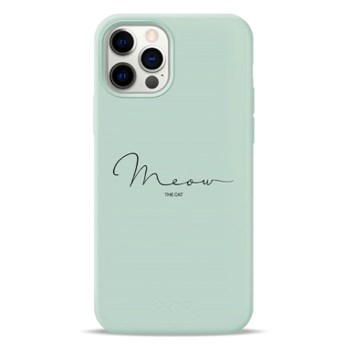 Чохол Pump Silicone Minimalistic Case for iPhone 12/12 Pro Meow Light Blue # - цена, характеристики, отзывы, рассрочка, фото 1