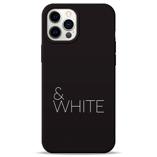 Чехол Pump Silicone Minimalistic Case for iPhone 12 Pro Max Black&White # - цена, характеристики, отзывы, рассрочка, фото 1
