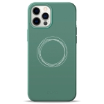 Чехол Pump Silicone Minimalistic Case for iPhone 12 Pro Max Circles on Green #