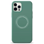 Чехол Pump Silicone Minimalistic Case for iPhone 12 Pro Max Circles on Green #