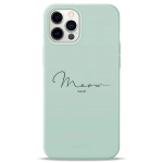 Чехол Pump Silicone Minimalistic Case for iPhone 12 Pro Max Meow Light Blue #