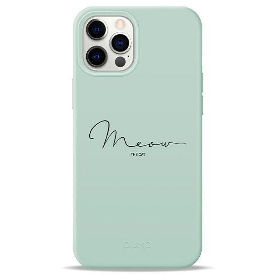 Чехол Pump Silicone Minimalistic Case for iPhone 12 Pro Max Meow Light Blue # - цена, характеристики, отзывы, рассрочка, фото 1
