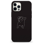 Чехол Pump Silicone Minimalistic Case for iPhone 12 Pro Max Pug With Black #