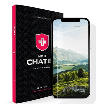 Стекло +NEU Chatel Full Cover Crystal with Mesh for iPhone 12 Pro Max Front Clear - цена, характеристики, отзывы, рассрочка, фото 1